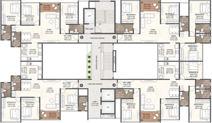Floor Plan of Merlin Ventana in Baner, Pune - Image 75225