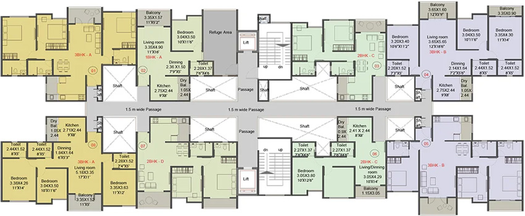 Floor Plan of Kohinoor Shangrila in Pimpri Chinchwad, Pune - Image 75236