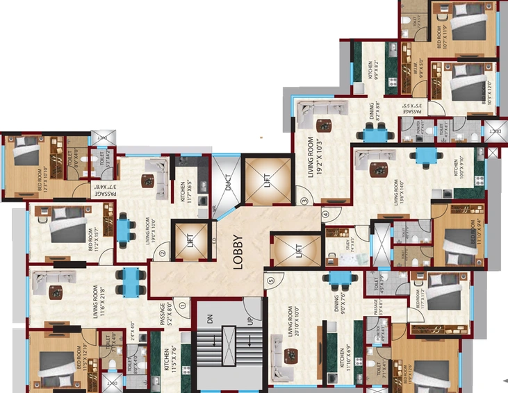 Floor Plan of Sethia Darshan in Malad East, Mumbai - Image 24919