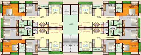 Floor Plan of Aakar Heights in Palanpur, Surat - Image 75751