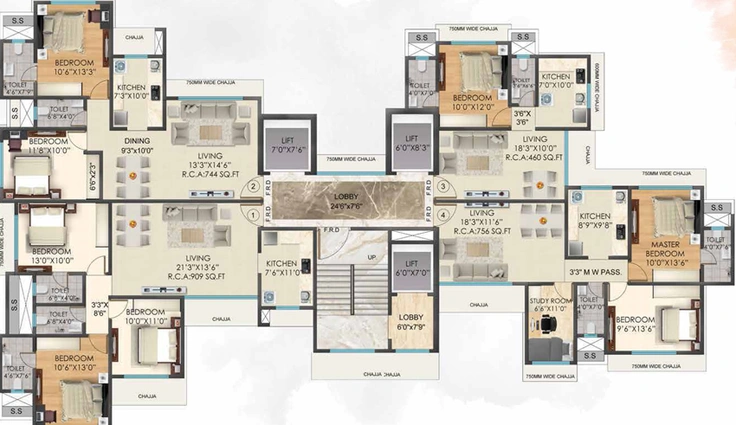 Floor Plan of JDN Sharon Rose in Malad West, Mumbai - Image 25122