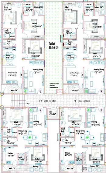 Floor Plan of Land India River Front in Manchirevula, Hyderabad - Image 83894