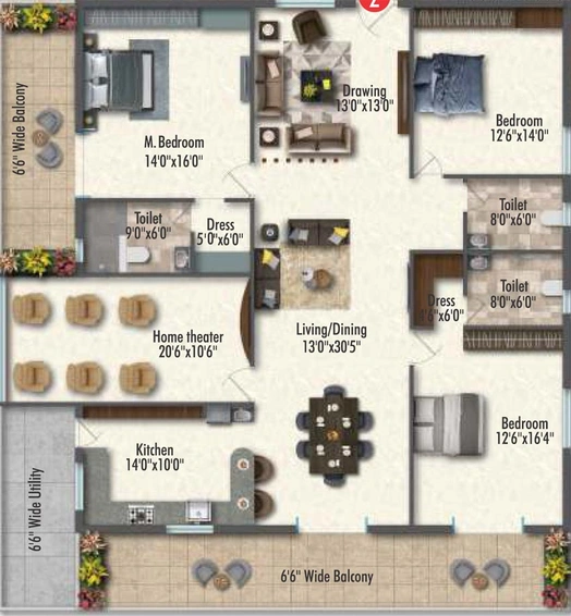 3 BHK Flat in NCD Royal Pavilion in Mokila, Hyderabad - Image 610755