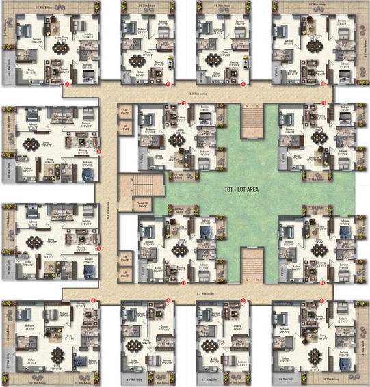 Floor Plan of NCD Royal Pavilion in Mokila, Hyderabad - Image 77348