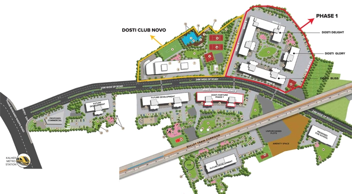 Master Plan of Dosti Greater Thane in Kalher, Thane - Image 75554