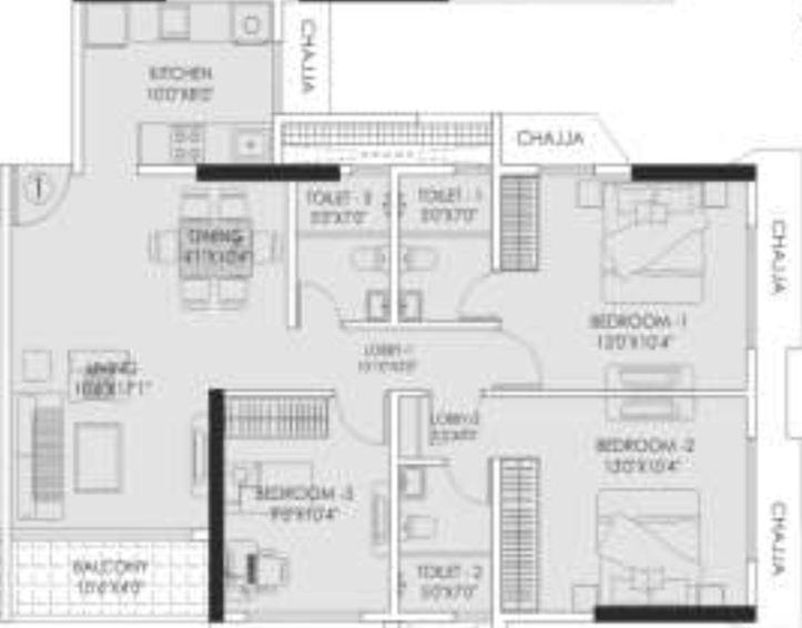 3 BHK Flat in Prima Upper East 97 in Malad East, Mumbai - Image 449131