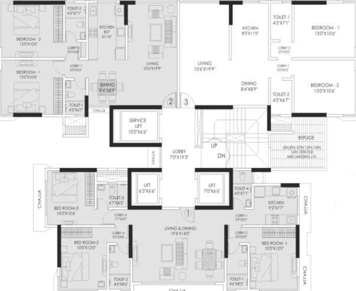 Floor Plan of Prima Upper East 97 in Malad East, Mumbai - Image 25160