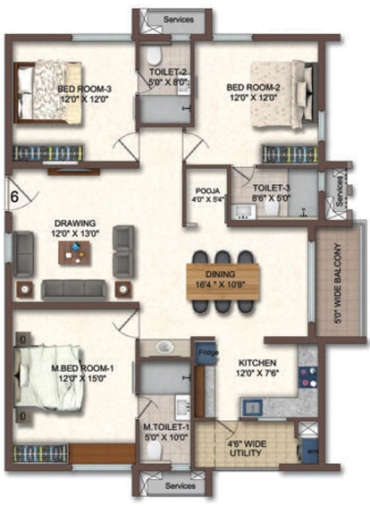 3 BHK Flat in Aparna Cyberscape in Nallagandla, Hyderabad - Image 603152