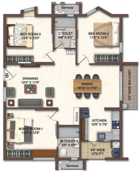 5 BHK Flat in Aparna Cyberscape in Nallagandla, Hyderabad - Image 603151