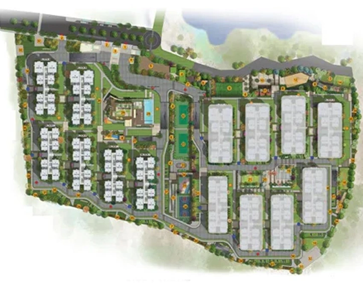 Master Plan of Aparna Sarovar Zicon in Nallagandla, Hyderabad - Image 75766