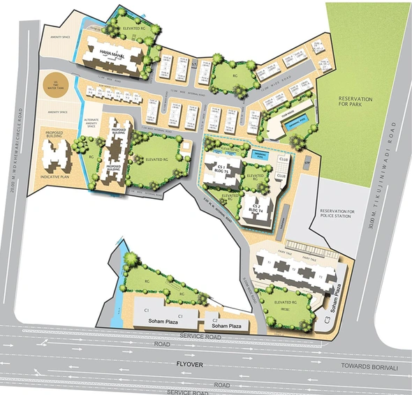 Master Plan of Luxora Crystal Spires in Manpada, Thane - Image 122983