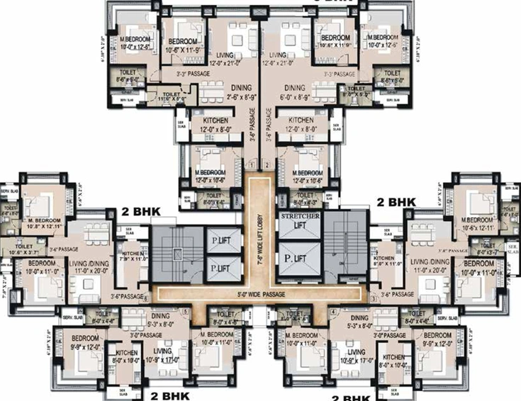 Floor Plan of Neelkanth Greens in Manpada, Thane - Image 123253