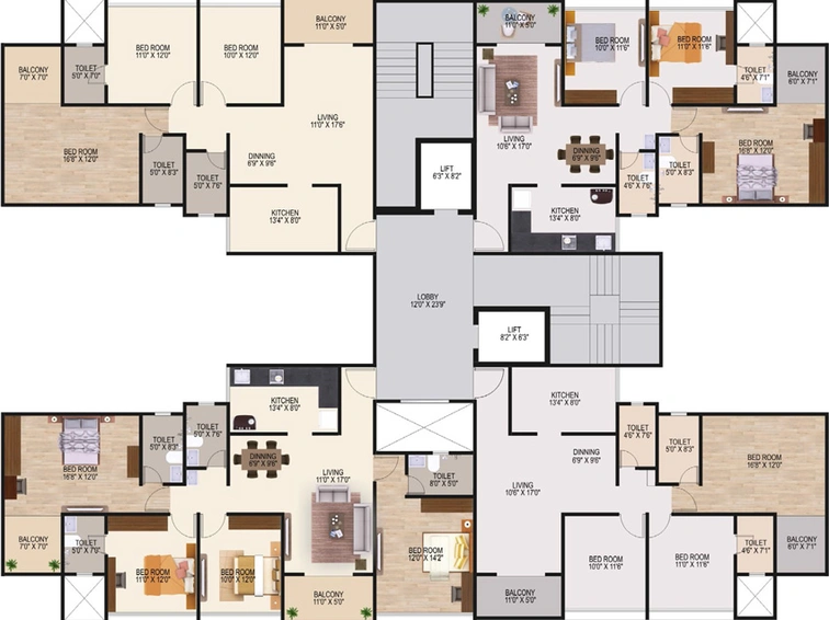 Floor Plan of Ram Address One in Bibwewadi, Pune - Image 75522