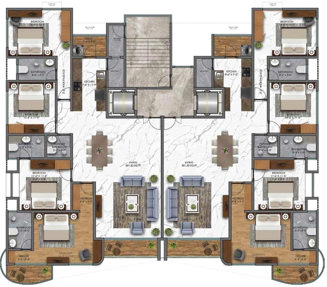 Floor Plan of Sacvir Radha Continental in Chembur East, Mumbai - Image 76114