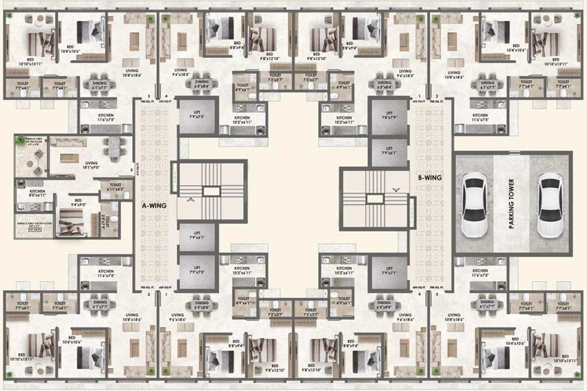 Floor Plan of Adityaraj Supreme in Chembur East, Mumbai - Image 75798