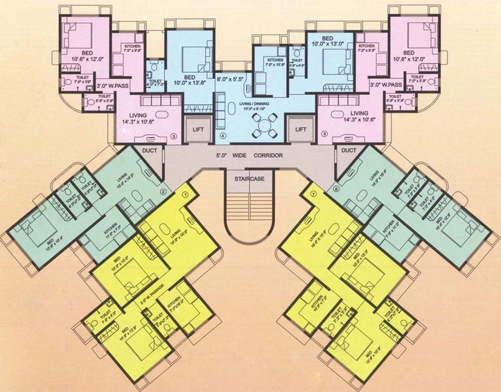 Floor Plan of Srishti Complex in Powai, Mumbai - Image 76164