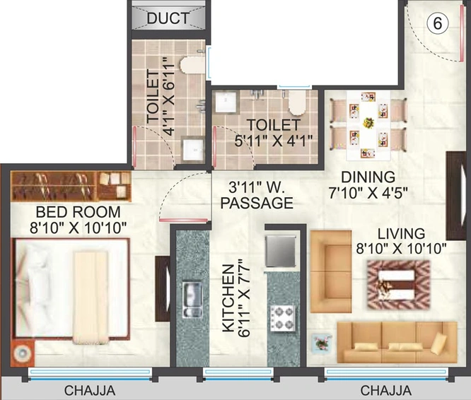 1 BHK Flat in Metro Devbhoomi in Jogeshwari East, Mumbai - Image 603510