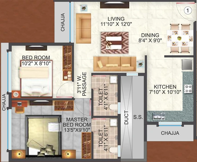 2 BHK Flat in Metro Devbhoomi in Jogeshwari East, Mumbai - Image 603512