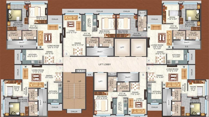 Floor Plan of Metro Devbhoomi in Jogeshwari East, Mumbai - Image 75863