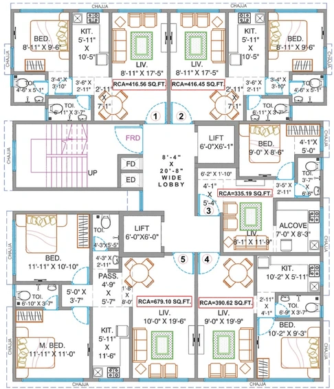 Floor Plan of Prach GS Pearl in Vikhroli East, Mumbai - Image 124472