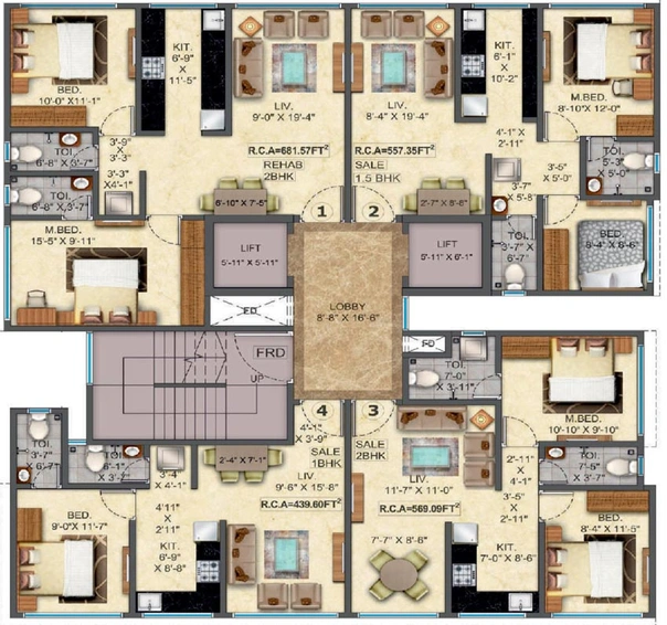 Floor Plan of Prach Gs Casa in Vikhroli East, Mumbai - Image 75889