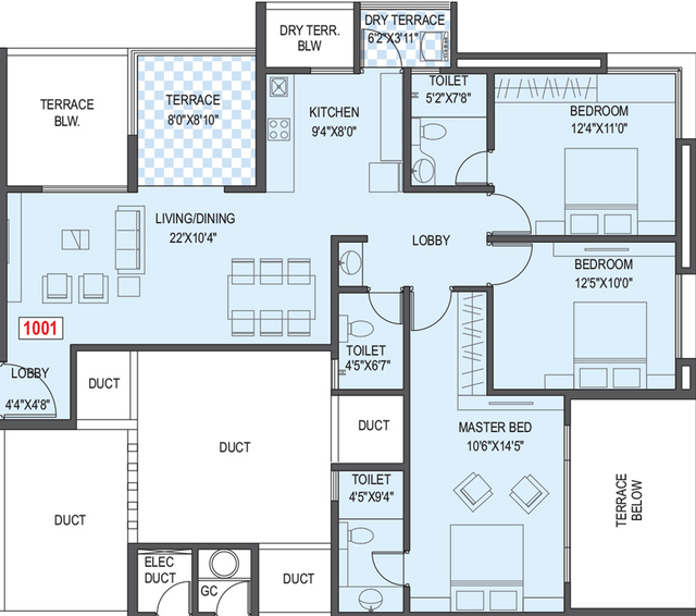3 BHK Flat in Ranade Rucha in Punawale, Pune - Image 610804