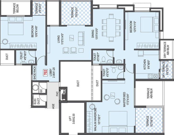 3 BHK Flat in Ranade Rucha in Punawale, Pune - Image 610805
