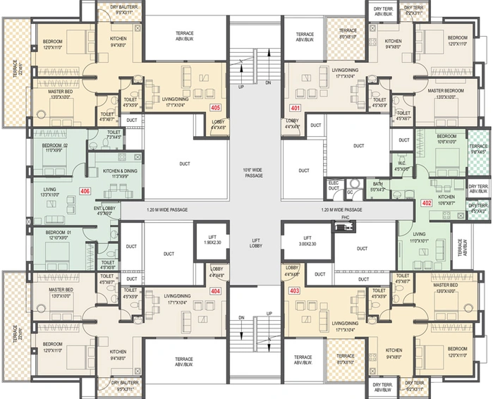 Floor Plan of Ranade Rucha in Punawale, Pune - Image 77368