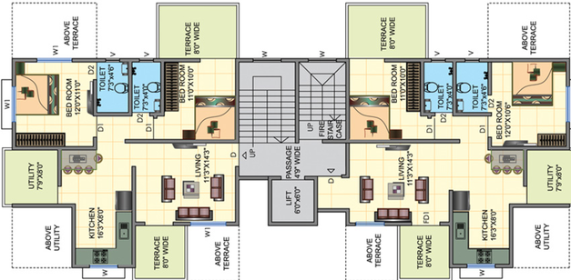 Floor Plan of One Pratham Glory in Baner, Pune - Image 77735