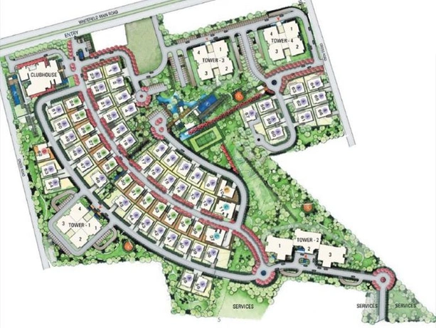 Master Plan of Prestige White Meadows in Whitefield, Bangalore - Image 75927