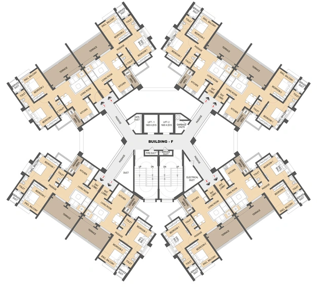 Floor Plan of Mahindra Happinest in Tathawade, Pune - Image 9578