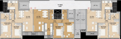 Floor Plan of Ruparel Luminare in Dadar East, Mumbai - Image 25370