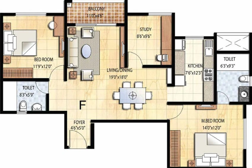 5 BHK Flat in Prestige Falcon City in Konanakunte, Bangalore - Image 606725