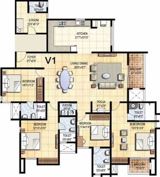 4 BHK Flat in Prestige Falcon City in Konanakunte, Bangalore - Image 606729