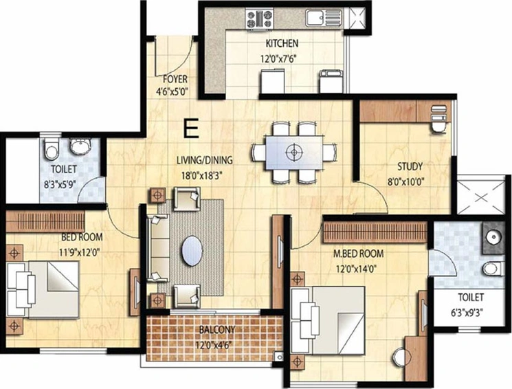 2 BHK Flat in Prestige Falcon City in Konanakunte, Bangalore - Image 606724