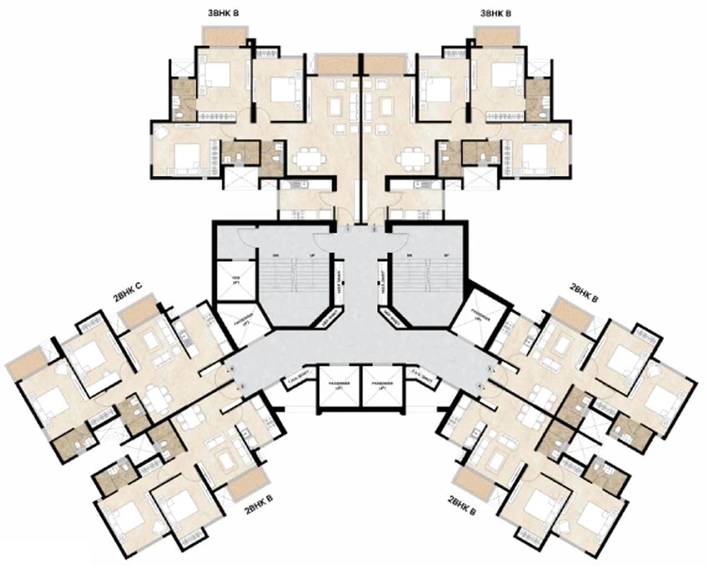 Floor Plan of Mahindra Vista in Kandivali East, Mumbai - Image 85387