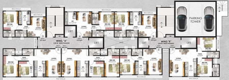 Floor Plan of Adityaraj Anchor in Vikhroli East, Mumbai - Image 76178