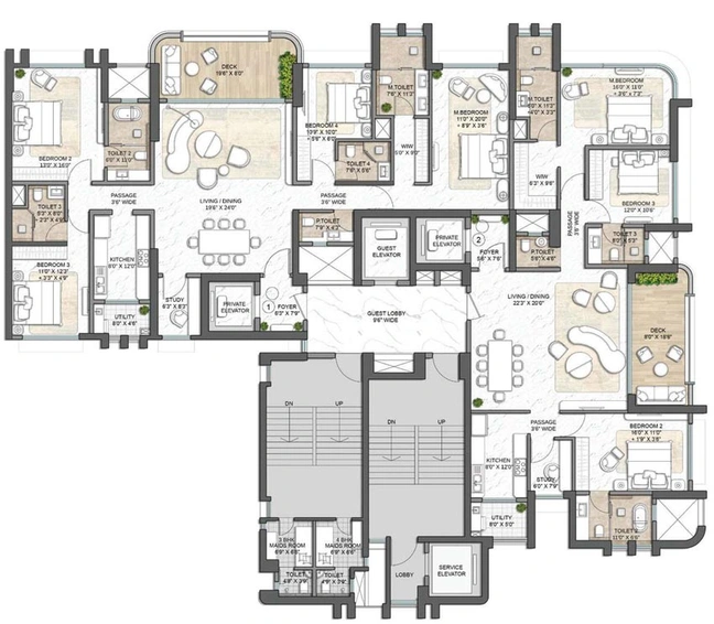 Floor Plan of Lodha Vero in Matunga East, Mumbai - Image 76187
