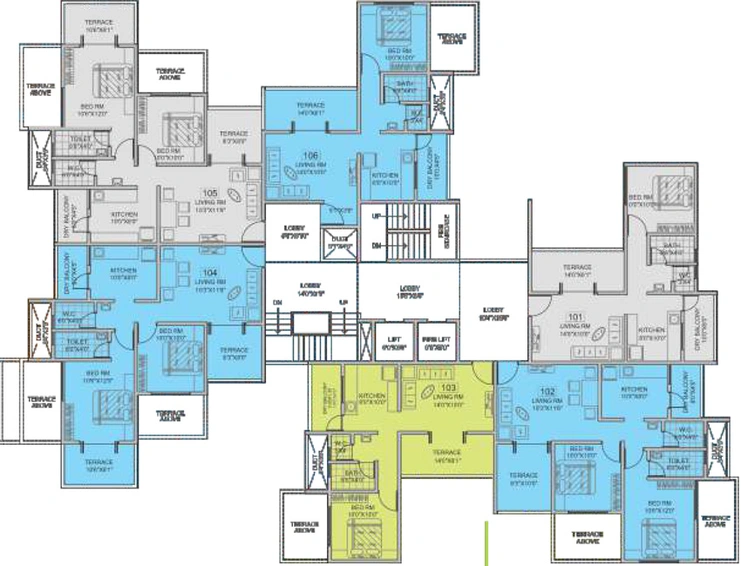 Floor Plan of Heera Solitaire in Phursungi, Pune - Image 77743