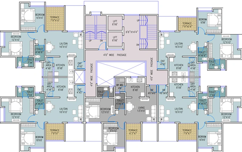 Floor Plan of Engineers Horizon Viento in Sus, Pune - Image 77749