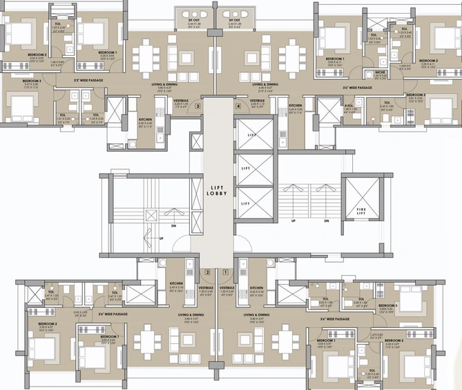 Floor Plan of Viceroy Savana in Kandivali East, Mumbai - Image 25423