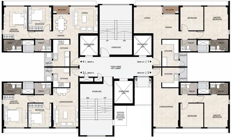 Floor Plan of Mahindra Lifespaces Roots in Kandivali East, Mumbai - Image 76218