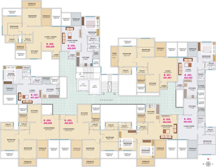 Floor Plan of Caratlane Marigold in Tathawade, Pune - Image 77779