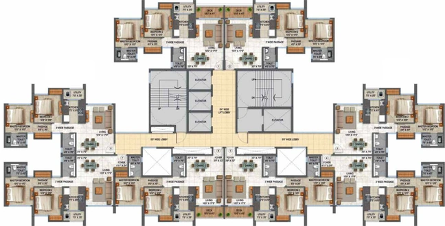 Floor Plan of Lodha Splendora in Ghodbunder Road, Thane - Image 76272