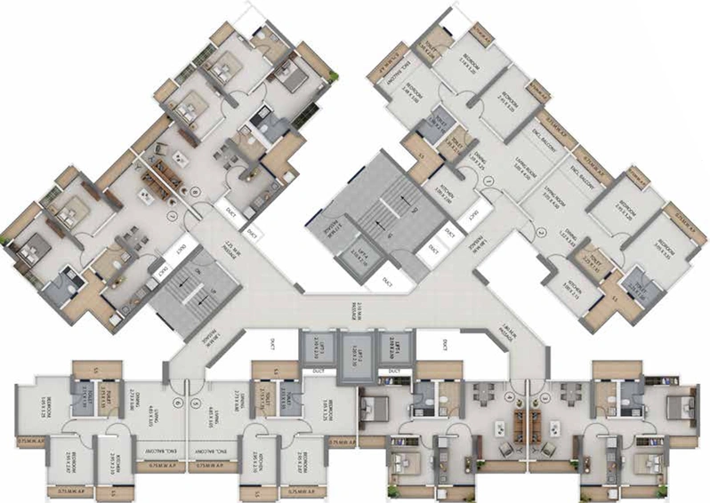 Floor Plan of Paranjape Opulus in Manpada, Thane - Image 76285