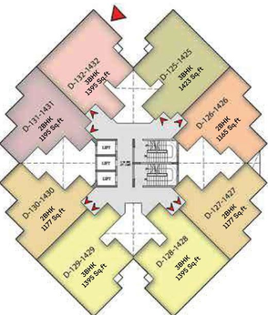 Floor Plan of Brigade 7 Gardens in Uttarahalli, Bangalore - Image 76457