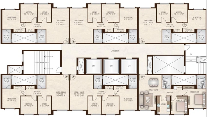 Floor Plan of Hiranandani Atlantis in Powai, Mumbai - Image 89872