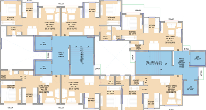 Floor Plan of The Residency in Andheri West, Mumbai - Image 25475