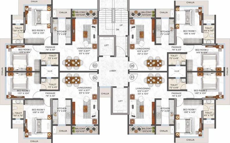 Floor Plan of Platinum Grandeur in Andheri West, Mumbai - Image 76059
