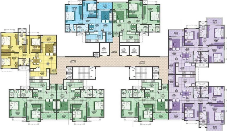 Floor Plan of Brigade Buena Vista in Budigere Road, Bangalore - Image 76478